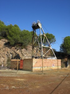 Malacate Pozo Isidro en Minas de Sotiel. Calañas. Huelva